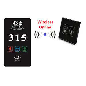 Patent wireless wifi online hotel DND do not disturb Make Up Room MUR status indicator panel