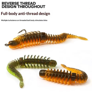 6.5cm 1.1g Lure Bait TPE Floating Anti-thread Needle Tail Soft Bait Surface System <strong>Black</strong> Pit Perch Snakehead Bait - Product Image 3