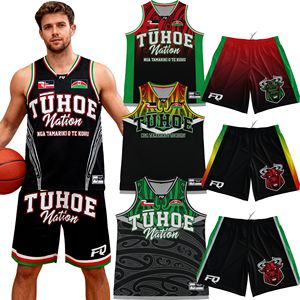 फ़क कस्टम मैरी बास्केटबॉल जर्सी और शॉर्ट्स कस्टम एनज़ आदिवासी बास्केटबॉल टीमवियर अनुकूलित प्रिंट टहो बास्केटबॉल शर्ट शॉर्ट्स - Product Image 1