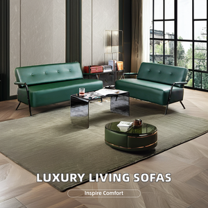 Canapés sectionnels modernes élégants en cuir PU en forme de L de 1 2 3 places pour le salon Ensemble de canapés de luxe pour la maison ou l'hôtel - Product Image 5