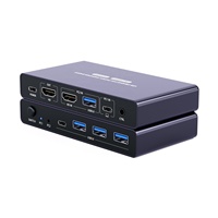 Commutateur KVM HDMI USB 3.0 2 ports 4K 60Hz pour 2 PC, partage d'un moniteur, d'un clavier, d'une souris, d'une imprimante, d'un contrôleur de bureau