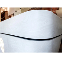 Comptoirs d'accueil LED durables en marbre massif pour bureaux, salons et spas – Design clôtuuré