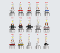 Ampoules de phares LED pour voiture Double Cooper Tube X18S H3 12000LM 60W H1 9005 H7 5202 9012 12V
