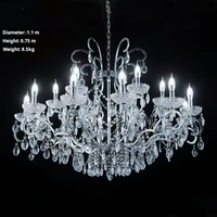 Décoration et fournitures de mariage : Lustre très vendu, lampe suspendue de haute qualité, décoration de plafond européenne de luxe, candélabre de mariage, lustre en cristal