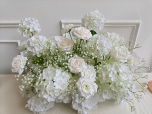 صف وردي صناعي من الورود محاكاة لنجوم متلألئة لتزيين ممرات الزفاف وديكور الزهور الاحترافي - Product Image 2