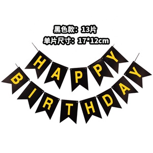 Fournitures de fête multicolores de haute qualité décorations de <span class=keywords><strong>joyeux</strong></span> anniversaire bannière suspendue de fête de <span class=keywords><strong>joyeux</strong></span> anniversaire - Product Image 5