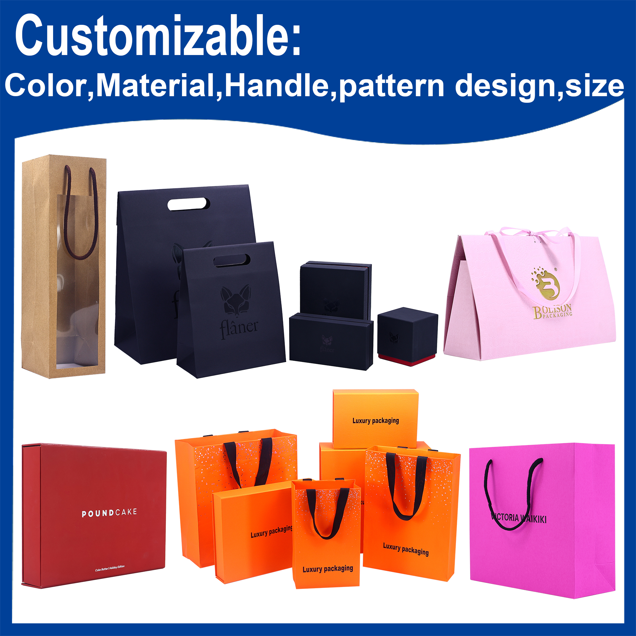 shipping bag with handle