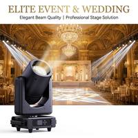 Projecteur LED Beam 295W RGBW Blanc Chaud DMX512 IP33 Ra95 en Aluminium, Tête Mobile DJ pour Boîte de Nuit et Discothèque, 4-en-1 avec Flight Case