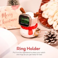 Support de chargeur Apple Watch SIKAI en silicone, adorable bonhomme de neige, support de montre de bureau avec gestion des câbles, accessoire cadeau de Noël
