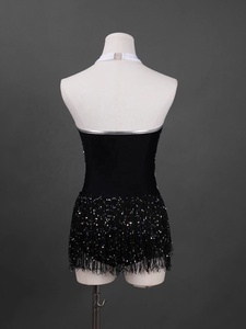 Costume da Ballo con <span class=keywords><strong>Frange</strong></span> di Alta Qualità, Abito da Ballo Latino Bianco e Nero, <span class=keywords><strong>Gonna</strong></span> da Jazz per Ragazze - Product Image 3
