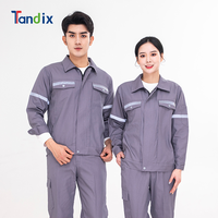 Haute qualité été antistatique 100% coton sergé vêtements de travail costumes ingénieur industriel haute visibilité sécurité travailleur combinaisons vêtements de travail