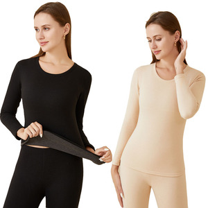 CustomTherma <span class=keywords><strong>Sous</strong></span>-Vêtements <span class=keywords><strong>Femme</strong></span> <span class=keywords><strong>Ski</strong></span> Ultra Doux Dames <span class=keywords><strong>Sous</strong></span>-Vêtements Thermiques Long Johns Ensemble Avec Polaire Doublé - Product Image 1