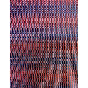 Tela de poliéster jacquard con microcintas a cuadros en rojo y azul marino para accesorios de moda de lujo como corbatas. - Product Image 1