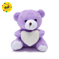 Jouets en peluche en forme de cœur d'amour très vendus, petits ours en peluche pour enfants, jouets en peluche pour mariage, fête d'anniversaire