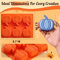 Moule en silicone citrouille pour biscuits, muffins, cupcakes, chocolat et gâteaux, pour Thanksgiving, fait maison