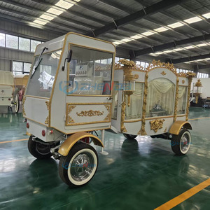 Funeral Limousines and Hearse Customized Electric Funeral Vehicle Classic White Funeral Hearse Vintage Horse Hearse - Product Image 1