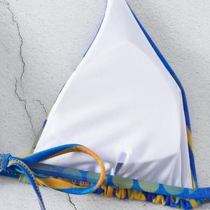 Traje de Baño de 3 Piezas Sólido para Mujeres Maduras, Bikini Halter con Sujetador Push-Up, Venta Caliente, OEM - Product Image 5