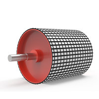 Tambour de convoyeur à lagging céramique haute tension |   Poulie robuste et fiable pour l'exploitation minière de la pierre de fer et du charbon