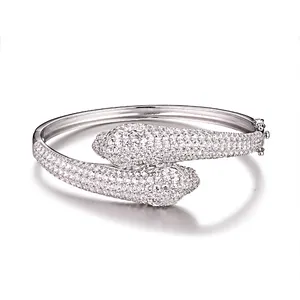 Promotional Products Rhodium Plating White Cz 925 Sterling Silver Jewellery Bracelet for Women