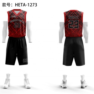 Maillot de basket-ball réversible en polyester personnalisé, nouveau design, séchage rapide, ensemble uniforme de basket-ball en mesh - Product Image 4
