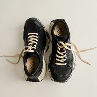 Chaussures décontractées pour hommes en cuir de cheval vieilli, à lacets, de marque personnalisée, à semelle souple, antidérapantes et respirantes, vente en gros