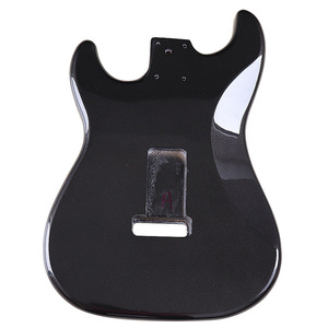 Ligeramente defectuoso metálico negro doble roca Álamo Material guitarra eléctrica cuerpo accesorios instrumentales instrumentos musicales - Product Image 2