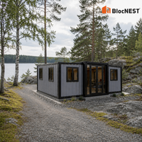 BlocNEST Maison Conteneur de Luxe Extensible, Kit de Maison Modulaire Préfabriquée en Acier pour Résidence Familiale, Camping et Vacances