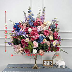 Matrimonio di lusso 5D sfuso e grande palla di fiori artificiali da 80cm che mescola centrotavola da tavolo con fiori colorati - Product Image 2