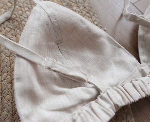 Conjunto de sujetador y bragas de cáñamo para mujer, bralette inalámbrico cómodo con almohadillas en el pecho, ropa interior de cáñamo suave y transpirable para uso diario - Product Image 4