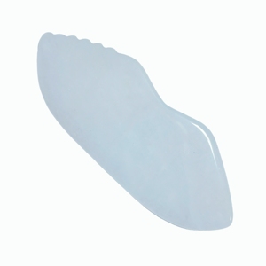 Planche Gua Sha en jade blanc en forme de lèvres, outil de massage dentaire et de spa - Product Image 4