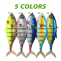 Tolure 16 pouces 1kg Super gros appâts de pêche au thon segmentés multi-articulés en plastique dur pêche en mer appâts à la traîne