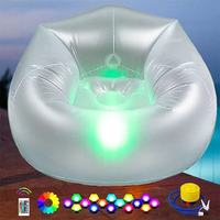LED-Beleuchteter Umweltfreundlicher Aufblasbarer Sessel für LED-Leuchtsitz Lounge-Couch Möbel für Outdoor-Events Party Garten