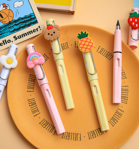 Bolígrafo 3D Kawaii, Lindo Regalo Creativo para Estudiantes, Marcadores de Dibujos Animados de Fresa, Piña y Dinosaurio con Borrador - Product Image 4