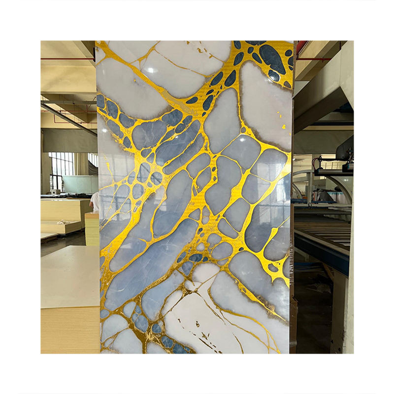 Indoor Wall Decorative Flexible Alternative UV Wall Panel PVC Marble Sheet