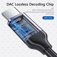 Adaptor Jack Headphone, USB Tipe C ke 3.5mm Tipe C ke Aux Audio Dongle kabel kompatibel untuk iphone 15 Samsung Galaxy S23