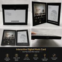 Tarjeta de Música Digital Personalizada con Batería Recargable de 650 mAh, Memoria de 128 MB/256 MB, Tarjeta de Felicitación con Audio Programable por USB, Proveedor OEM