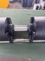 Haltères de musculation en fonte verte de 90 lb (2-32 kg) réglables avec poignée torsadée pour équipement de fitness à domicile – Vente en gros