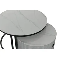 Ensemble de 2 tables basses en pierre frittée 80x80x45 31:8