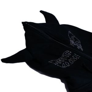 เสื้อฮู้ดดี้แบบซิปเต็มตัว ดีไซน์ใหม่ ลายเขาปีศาจ สำหรับผู้ชาย ผ้าฟลีซ ใส่ออกกำลังกาย - Product Image 2