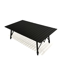 Polar Everest Table de Camping en aluminium pliable léger hauteur réglable jambes Table pliante pour le voyage de jardin en plein air