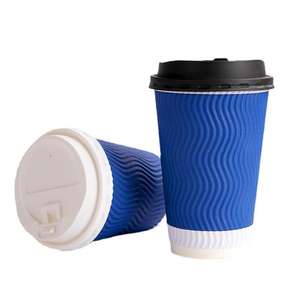 Venta al por mayor de vasos de papel desechables de doble pared para bebidas frías y calientes logotipo impreso personalizado vasos de papel blanco para tienda de té de burbujas - Product Image 4