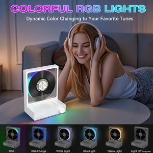 <span class=keywords><strong>Lecteur</strong></span> <span class=keywords><strong>CD</strong></span> portable rétro <span class=keywords><strong>Bluetooth</strong></span> 5.3 avec haut-parleur HiFi et batterie rechargeable 4000 mAh, <span class=keywords><strong>lecteur</strong></span> de musique avec télécommande pour la maison - Product Image 4