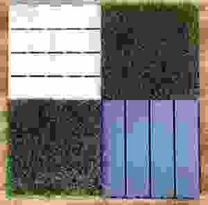 Azulejos de cubierta de patio entrelazados de plástico marrón de grano de madera de diseño moderno Desgaste y antideslizante Instalación de fácil clic para Baño - Product Image 5