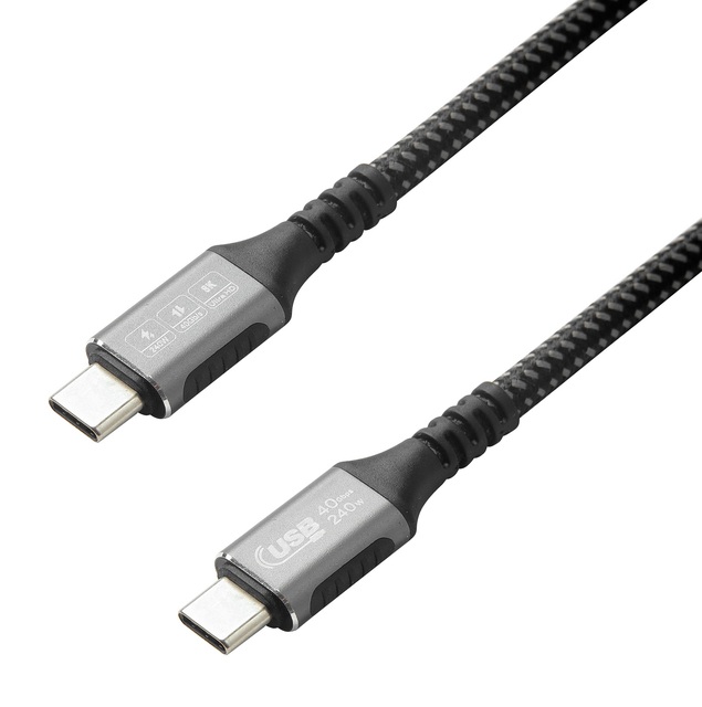 ZOWIE USB 4.0 Ultra Speed 240W Charging & 40Gbps Data Transfer Cable USB-C Male to Male 1M for AV Converter