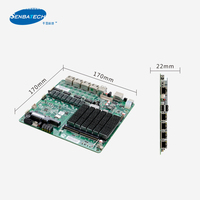 Placa Base Industrial ITX-M41E Compatible con DDR4, 1x MSATA, Celeron J4125, 4LAN, SIM, Sin Ventilador, X86, Router Firewall