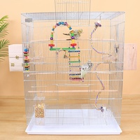 Cage à oiseaux en métal simple et durable, grande et spacieuse, en zinc électroplaqué, pour perroquets, pigeons, canaris, cages d'élevage
