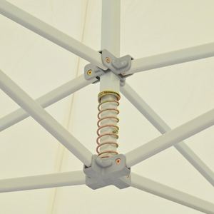 Tente de réception hexagonale premium 3x3m, structure en acier blanc, ouverture automatique, imperméable, résistante au vent et aux UV, pour événements en extérieur - Product Image 3