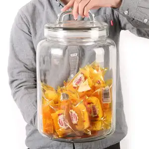 Bocaux en verre transparent de 3 gallons à large ouverture, bocaux de stockage en verre robuste avec couvercle hermétique, contenants en verre super grands - Product Image 6