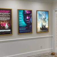 Cadre lumineux LED pour affiche de film, boîte à lumière artistique, panneau lumineux pour cinéma maison, affichage publicitaire mural
