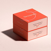 Boîte cadeau personnalisée à double ouverture en papier rigide pour emballage d'implants dentaires, de brackets orthodontiques et de facettes, avec fermeture magnétique et paillettes